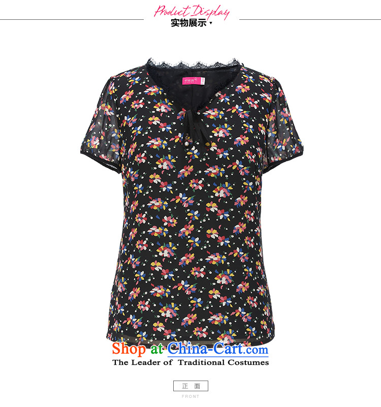 The former Yugoslavia Li Sau 2015 Summer new larger female romantic lace insets tying V-Neck stamp stylish shirt Q8721 chiffon m apricot color pictures, prices, 3XL brand platters! The elections are supplied in the national character of distribution, so action, buy now enjoy more preferential! As soon as possible.