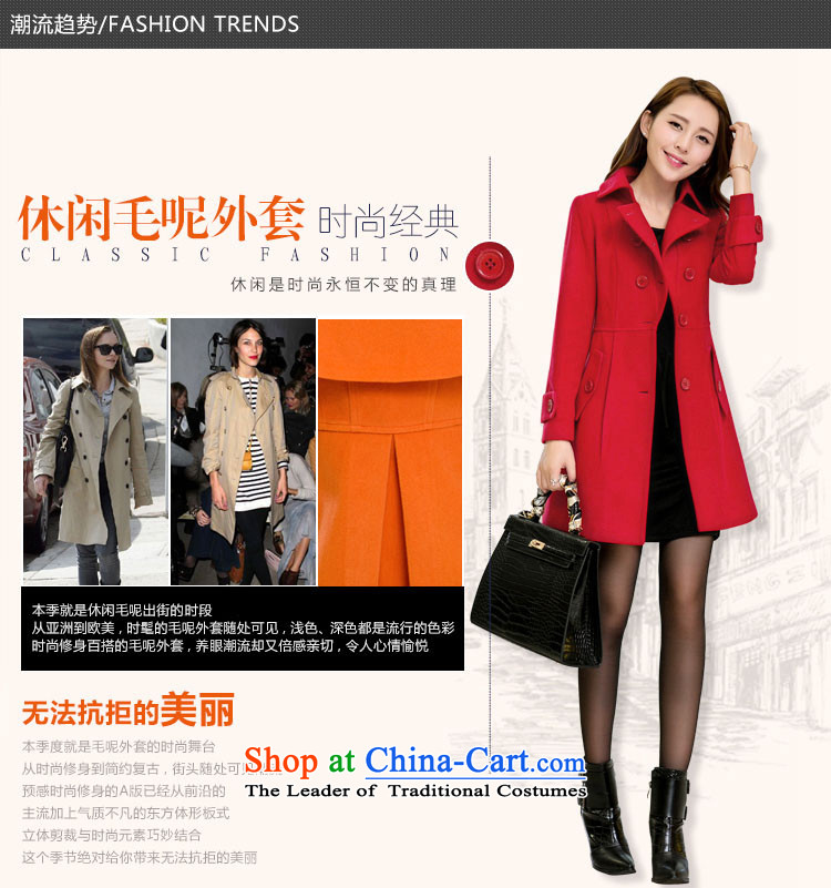 The Korean population spread by 2015 autumn and winter new Korean Sau San a wool coat in the stylish look long wearing two cloak? jacket women's gross HSM9001 ORANGE XXXL picture, prices, brand platters! The elections are supplied in the national character of distribution, so action, buy now enjoy more preferential! As soon as possible.