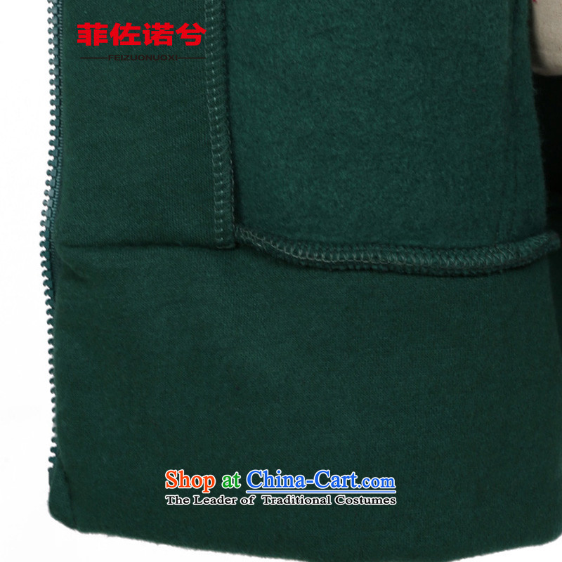 The officials of the fuseau larger female autumn and winter to xl Rope Pull Hoodie thick mm leisure girls sweater , dark green XXXL 165-180 Fuseau Mano turbid , , , shopping on the Internet