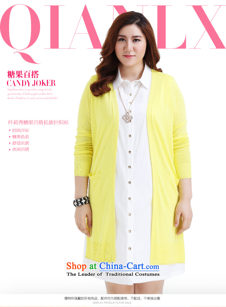 The former Yugoslavia Li Sau 2015 autumn large new mount female candy shades wild comfortable long cardigan jacket 2XL Yellow pictures, require students to price, brand platters! The elections are supplied in the national character of distribution, so action, buy now enjoy more preferential! As soon as possible.