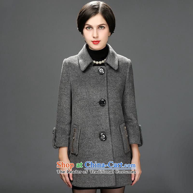 New Products ■ Hengyuan Cheung 2015 winter new women's elderly mother woolen coats a winter of this jacket 7# Light Gray 165/88A/L, Hengyuan Cheung shopping on the Internet has been pressed.