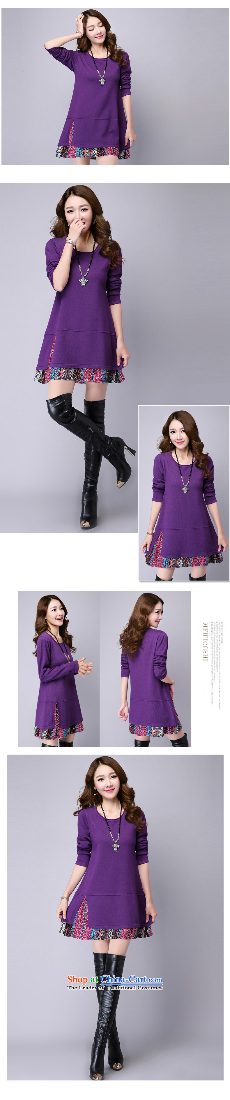 O Joe Ah 2015 autumn and winter new Korean trendy code women wear thin shirt loose video in long knitting long-sleeved dresses N3591 wine red color female 2XL Photo, prices, brand platters! The elections are supplied in the national character of distribution, so action, buy now enjoy more preferential! As soon as possible.