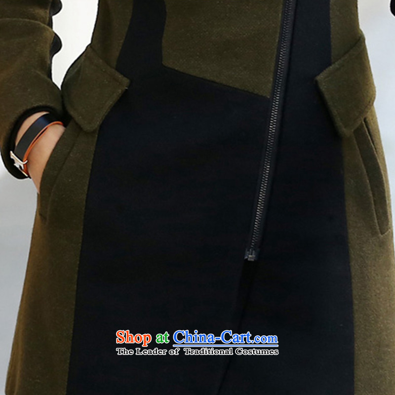 Visit the  autumn and winter 2015 card new coats Korean gross? casual women as cashmere overcoat woman decorated Army Green M, visit OUMENGKA Card () , , , shopping on the Internet