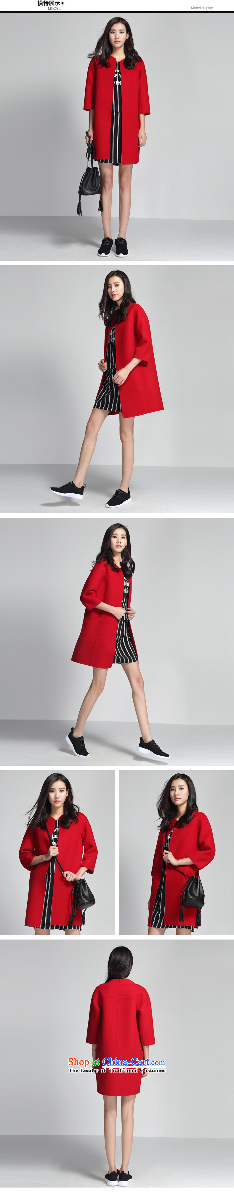 Barbara Euro 2015 Autumn new seven-sleeved wool-sided flannel coats, long hair? jacket poppy red S photographed the 20 day shipping picture, prices, brand platters! The elections are supplied in the national character of distribution, so action, buy now enjoy more preferential! As soon as possible.