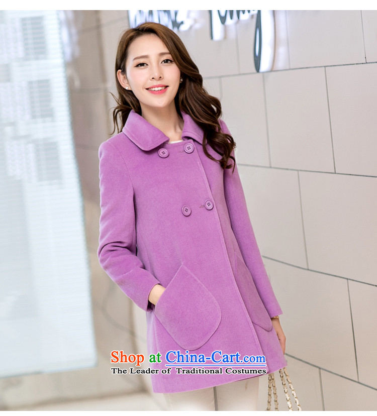 The Korean population spread of autumn and winter 2015 new a wool coat Korean loose pockets sweet gross? female HSM9003 jacket light purple S picture, prices, brand platters! The elections are supplied in the national character of distribution, so action, buy now enjoy more preferential! As soon as possible.