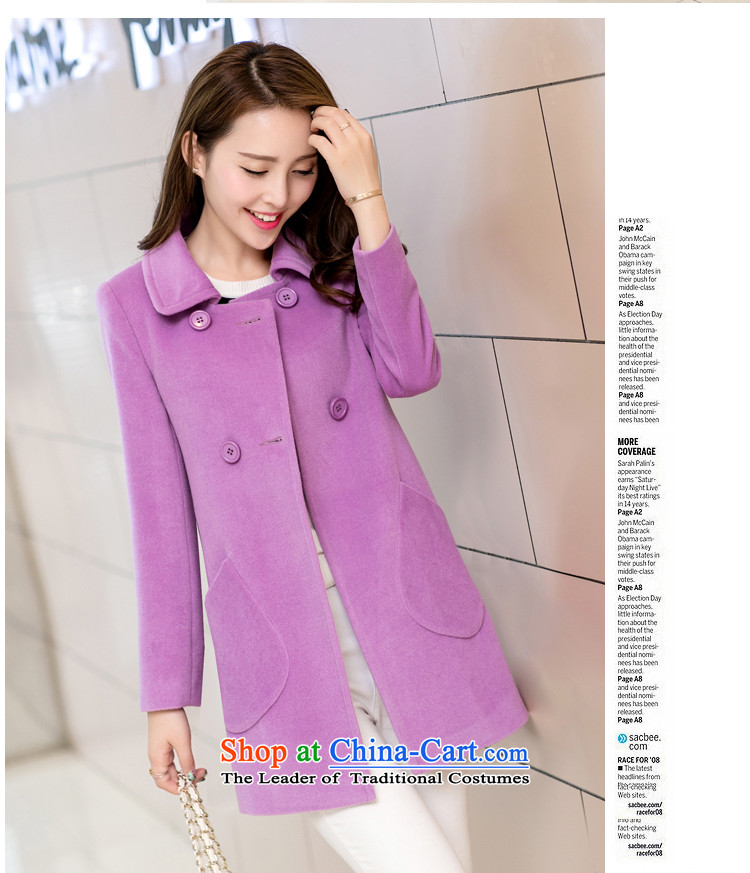 The Korean population spread of autumn and winter 2015 new a wool coat Korean loose pockets sweet gross? female HSM9003 jacket light purple S picture, prices, brand platters! The elections are supplied in the national character of distribution, so action, buy now enjoy more preferential! As soon as possible.