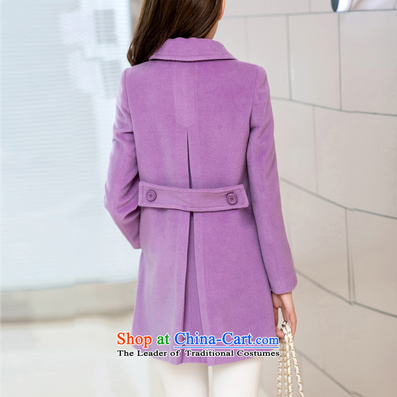 The Korean population spread of autumn and winter 2015 new a wool coat Korean loose pockets sweet gross? female HSM9003 jacket , light violet silk Castores Magi (HNNSSEMA won) , , , shopping on the Internet