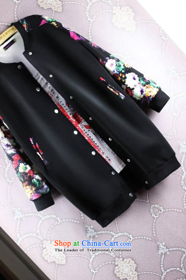 In spring and autumn 2015 new for women xl women thick MM thick, Hin thin, long wave cardigan baseball uniform leisure loose sweater jacket 200 catties XXXXL black picture, prices, brand platters! The elections are supplied in the national character of distribution, so action, buy now enjoy more preferential! As soon as possible.