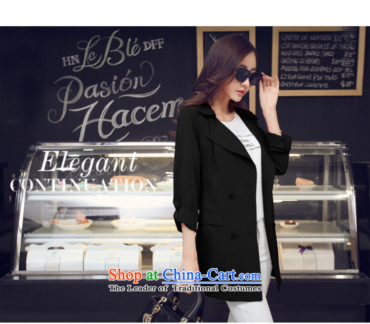 Athena Chu Isabel 200 catties autumn replacing Korean women xl thick mm stylish in double-long thin coat of Sau San video light jacket 1259 Black 5XL( recommendations 180-200 catties) Picture, prices, brand platters! The elections are supplied in the national character of distribution, so action, buy now enjoy more preferential! As soon as possible.