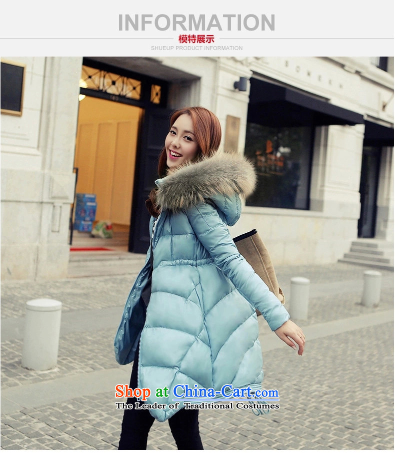 The Korean version of the new txin 2015, larger women Fall/Winter Collections windbreaker cotton jacket to intensify the thick, thin cap graphics loose hair for cotton coat lake blue 880, 145-165 3XL catty picture, prices, brand platters! The elections are supplied in the national character of distribution, so action, buy now enjoy more preferential! As soon as possible.
