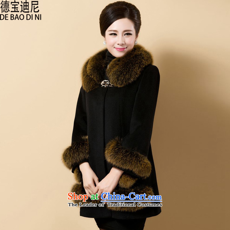 Debao Dini, in 2015 the new large older mother replacing gross Women's jacket? Nagymaros collar workers in long coats Black XL, Tak Bo (debaodini) , , , shopping on the Internet