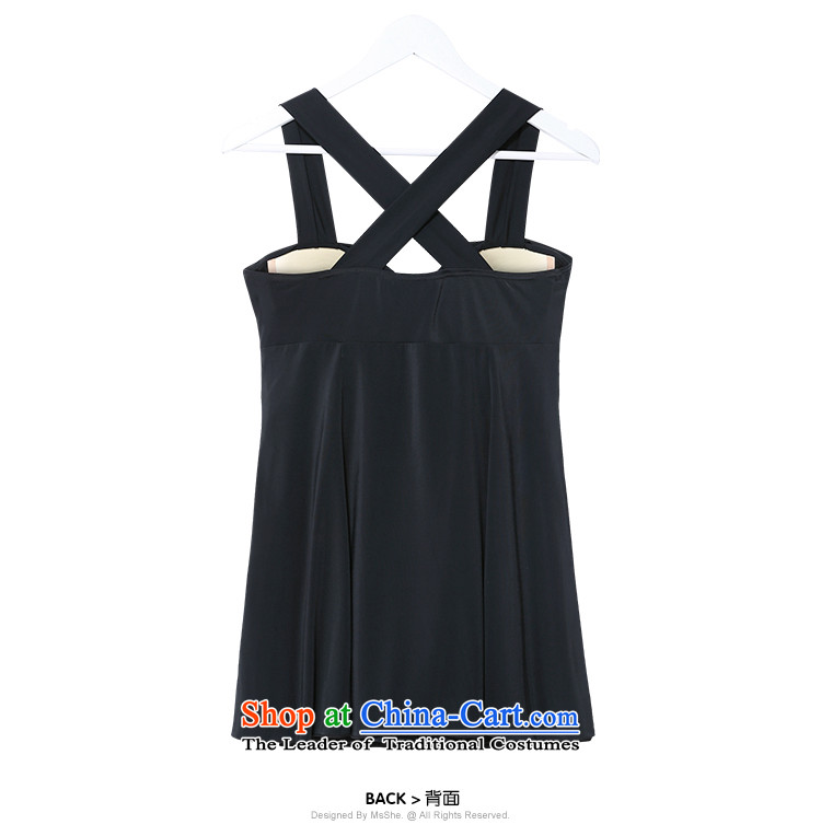 Large msshe women 2015 new summer gather Deep v all-collar Flat Angle Skort swimsuit 4822nd 3XL black picture, prices, brand platters! The elections are supplied in the national character of distribution, so action, buy now enjoy more preferential! As soon as possible.