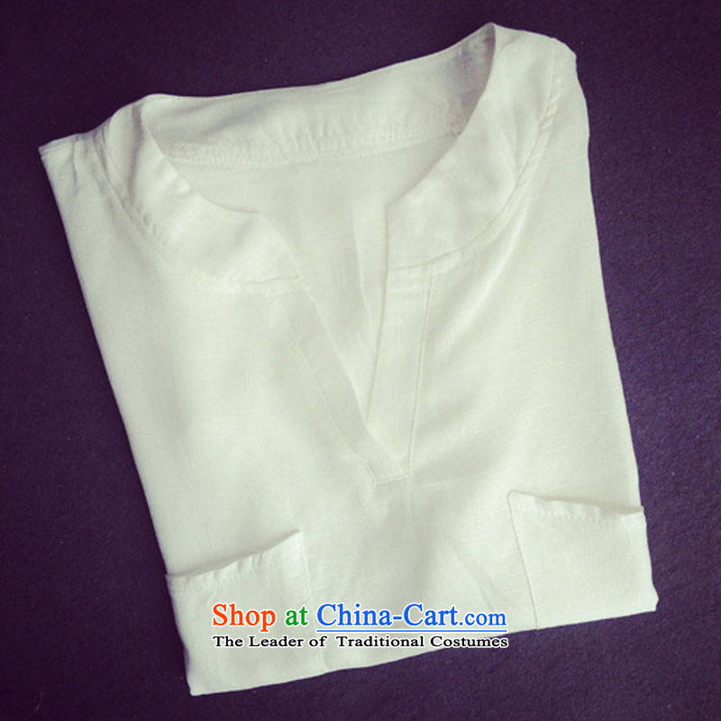 Billion by 2015 summer create new larger female sum female cotton linen short-sleeved shirt relaxd the Commission on Women white XXXL, shirts billion gymnastics shopping on the Internet has been pressed.