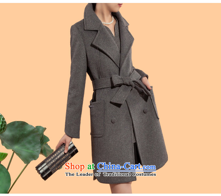 Also a NEW 2015 autumn and winter thick wool coat girl in long? high-end temperament duplex woolen coat a wool coat female Gray L picture, prices, brand platters! The elections are supplied in the national character of distribution, so action, buy now enjoy more preferential! As soon as possible.