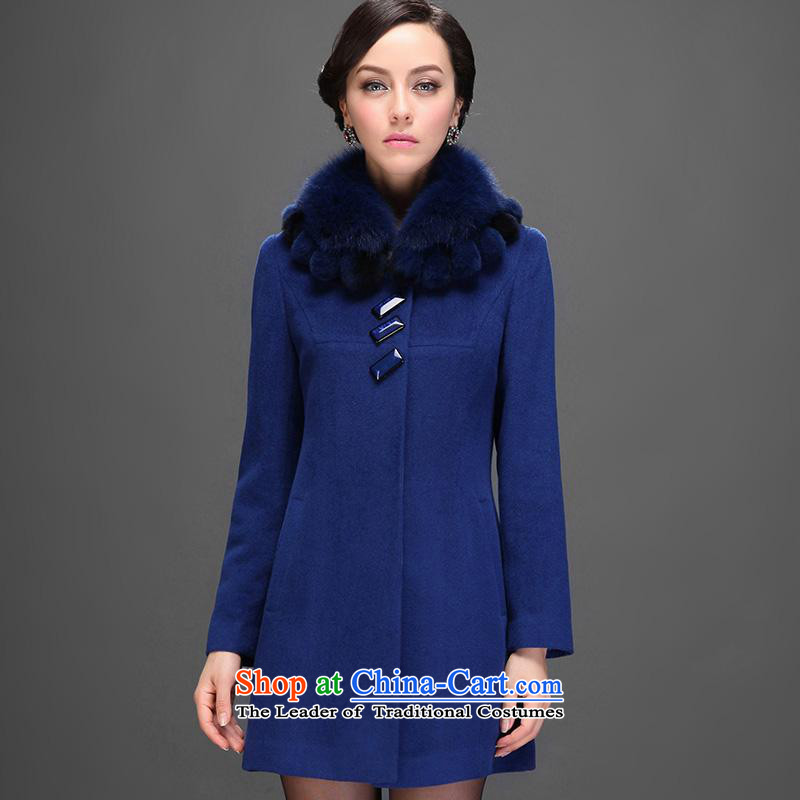 [ New Products Urges Hang Yuen Cheung-Boutique Winter 2015 new medium to long term, older women wool coat? a jacket for gross light blue Tsing 185/104A/XXXXL, 3-11A, Asia Hengyuan Cheung shopping on the Internet has been pressed.