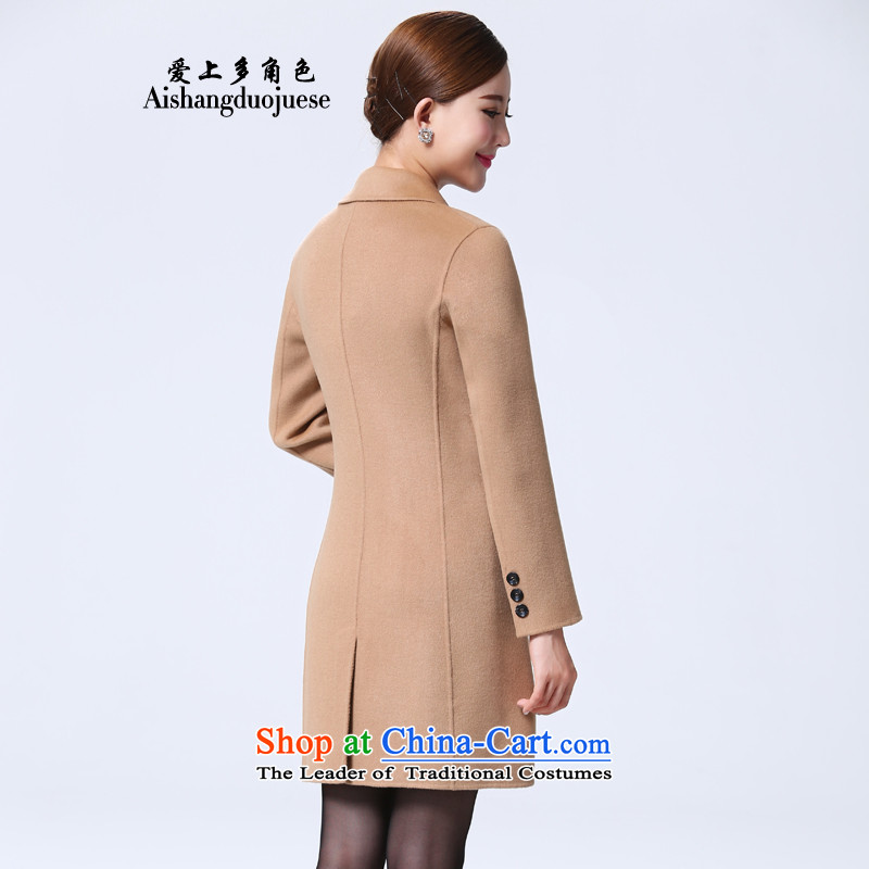Fall in Love with the multiple roles women 2015 two-sided cashmere overcoat new autumn and winter coats of high-end gross girls long? jacket, and color XXL, AS18108 falling in love with multiple roles (aishangduojuese) , , , shopping on the Internet