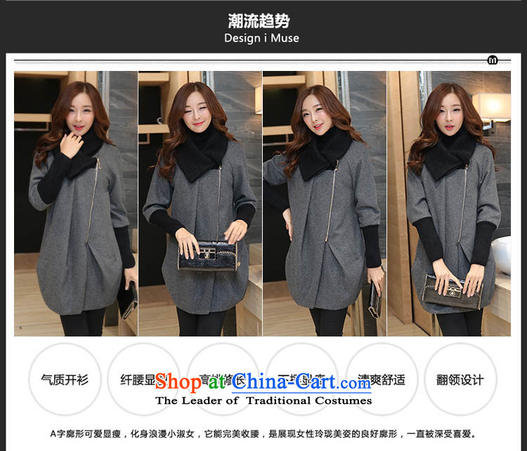 Gigi Lai Man to Khao Lak xl women's gross? 2015 autumn and winter coats of Korean version of the new video in thin people thick long hair? jacket thick mm female cardigan  4XL(165-180) Gray Photo, prices, brand platters! The elections are supplied in the national character of distribution, so action, buy now enjoy more preferential! As soon as possible.