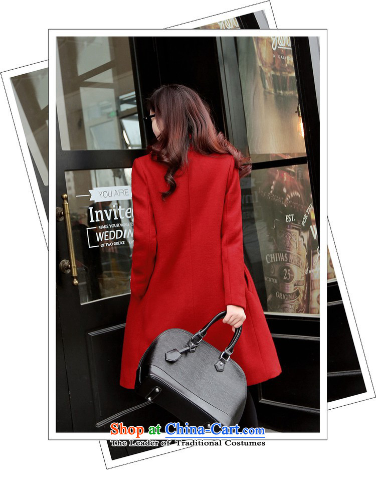 Kam Ming Yue? female coats seven winter 2015 Korean version of the new thickening of female Sau San Mao jacket?? In coats long woolen coat female red plus lint-free pictures, prices, L brand platters! The elections are supplied in the national character of distribution, so action, buy now enjoy more preferential! As soon as possible.