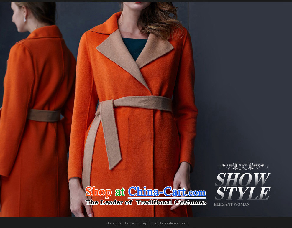 Yu Xin female plain manual duplex coats female gross? cashmere overcoat  2015 new spring and autumn in gross? jacket OL long coats gross? female orange L picture, prices, brand platters! The elections are supplied in the national character of distribution, so action, buy now enjoy more preferential! As soon as possible.