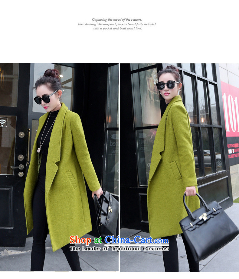The Autumn Breeze 2015 autumn and winter new Korean Sau San video thin thick plus lint-free long hair? female wool coat jacket Connie sub-jacket? Green M without lint-free pictures, prices, brand platters! The elections are supplied in the national character of distribution, so action, buy now enjoy more preferential! As soon as possible.