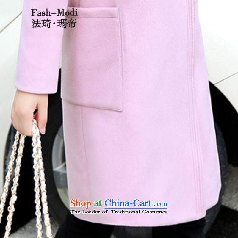 Law Chi Princess Royal coat female 2015 gross? autumn and winter coats female Korean gross?   Graphics thin hair version? In female long coat cap coats female gross? 2516\6868 pink. M, Mr. Qi in Dili and the law (fash-modi) , , , shopping on the Internet