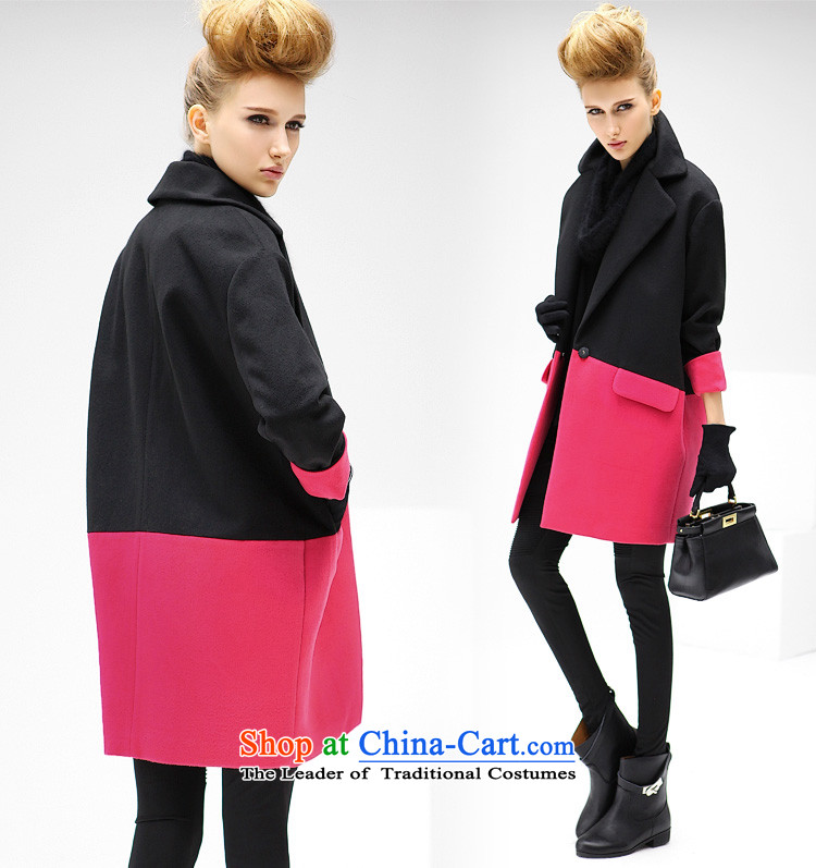 2015 Autumn and Winter Europe COCOBELLA knocked color transition in the auricle of the stitching long coats thick hair? female CT139 jacket red S picture, prices, brand platters! The elections are supplied in the national character of distribution, so action, buy now enjoy more preferential! As soon as possible.