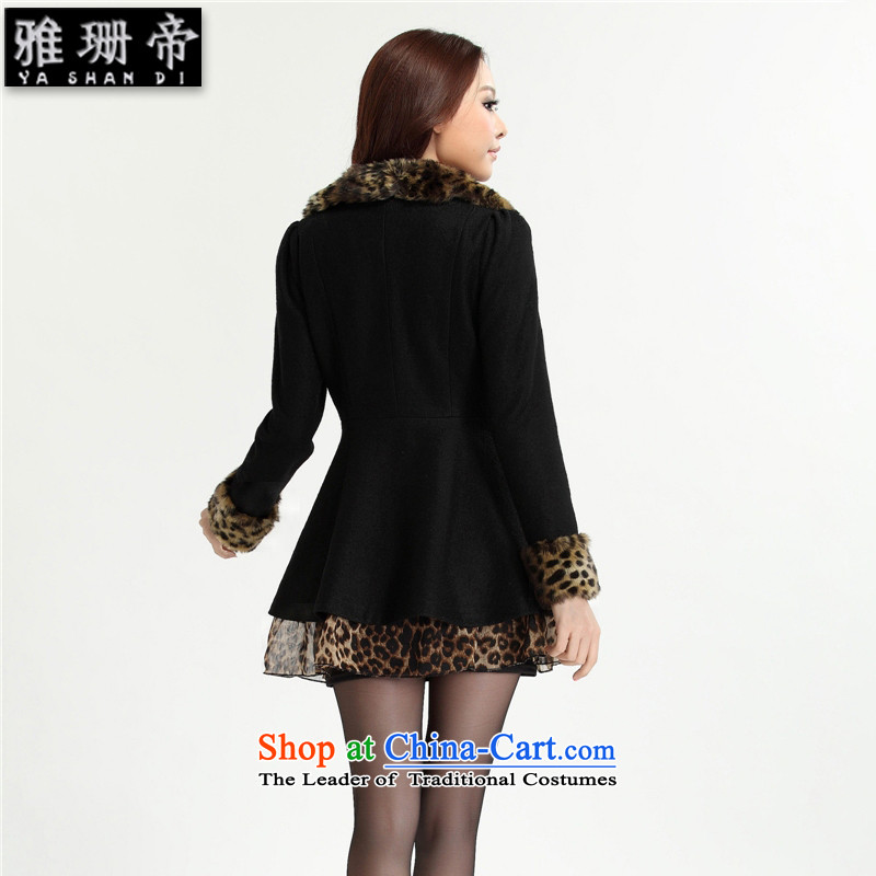 Jacob and the autumn 2015 installed new products as a female decorated jacket Korean video thin petticoats Leopard for gross YSD#016 coats Black XL, Then Jacob and Dili (yashandi) , , , shopping on the Internet