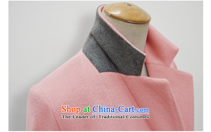  The Korean version of the female breast ouline pink in long hair? jacket genuine wool coat? pink M picture, prices, brand platters! The elections are supplied in the national character of distribution, so action, buy now enjoy more preferential! As soon as possible.