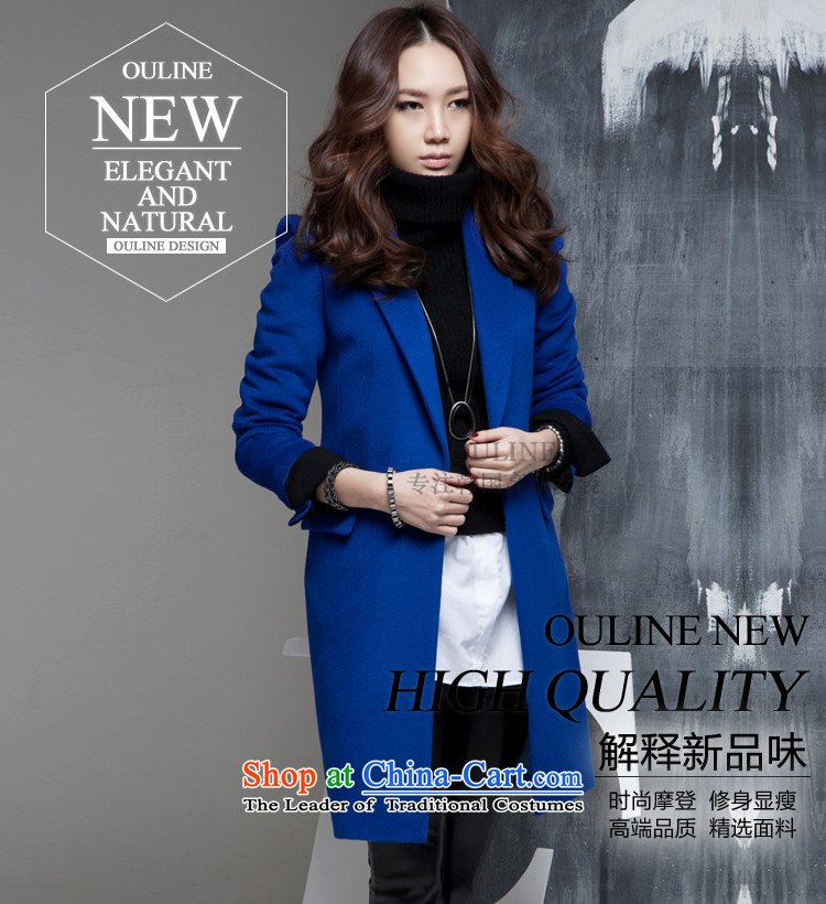  The Korean version of leisure in ouline long jacket coat gross? deep blue jacket women gross Sau San? blue XL Photo, prices, brand platters! The elections are supplied in the national character of distribution, so action, buy now enjoy more preferential! As soon as possible.