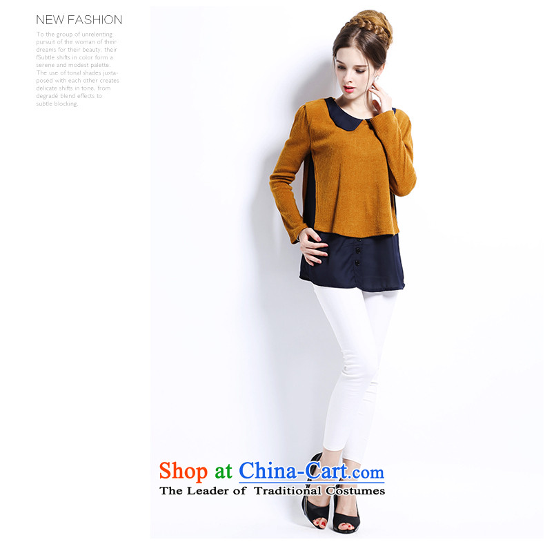 Luo Shani flower of ladies' knitted shirts code 2015 autumn and winter new liberal Korean fat mm long-sleeved shirt female clothes 2904 stereo repair waist 5XL( brown) Picture, prices, brand platters! The elections are supplied in the national character of distribution, so action, buy now enjoy more preferential! As soon as possible.