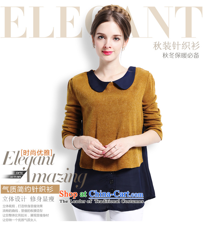Luo Shani flower of ladies' knitted shirts code 2015 autumn and winter new liberal Korean fat mm long-sleeved shirt female clothes 2904 stereo repair waist 5XL( brown) Picture, prices, brand platters! The elections are supplied in the national character of distribution, so action, buy now enjoy more preferential! As soon as possible.