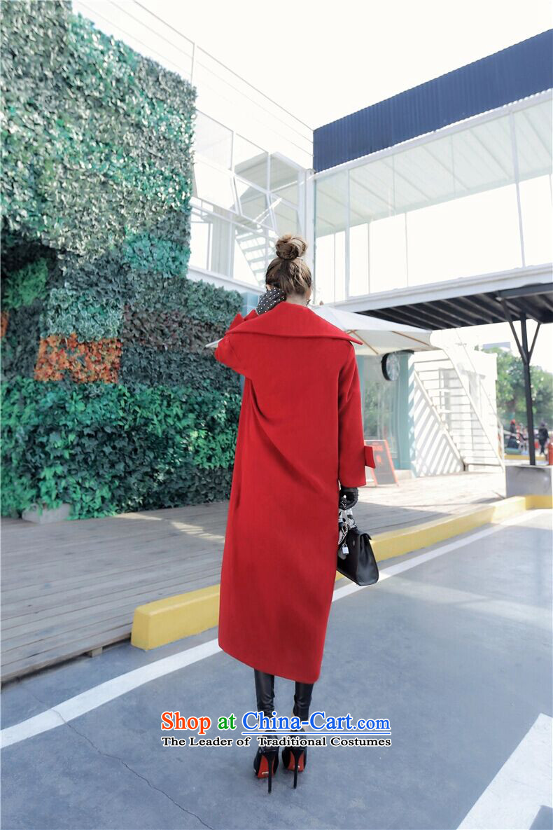  The Korean version of cadres Sheikh 2015 ultra long red cloak female long cashmere Sau San a trendy lapel a knee-coats red S picture, prices, brand platters! The elections are supplied in the national character of distribution, so action, buy now enjoy more preferential! As soon as possible.
