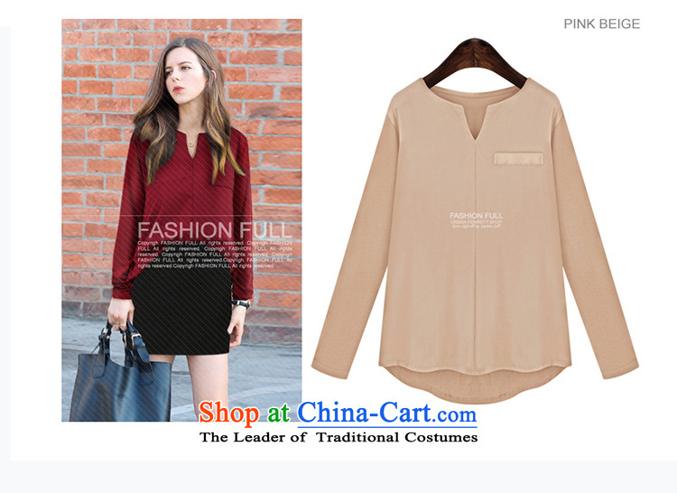 Ms 2015 sub-large female new fall inside the shirt thick MM autumn and winter to increase the number of video thin stylish shirt, forming the solid color T-shirt 302 Black 5XL picture, prices, brand platters! The elections are supplied in the national character of distribution, so action, buy now enjoy more preferential! As soon as possible.