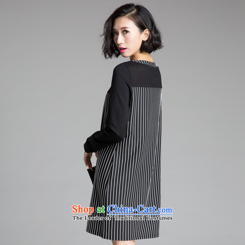 The Eternal Soo increase women's dresses autumn 2015 new product expertise with mm thick people to sister loose video thin stylish black-and-white streaks in temperament suits black and white color streaks 2XL, skirt the eternal Soo , , , shopping on the