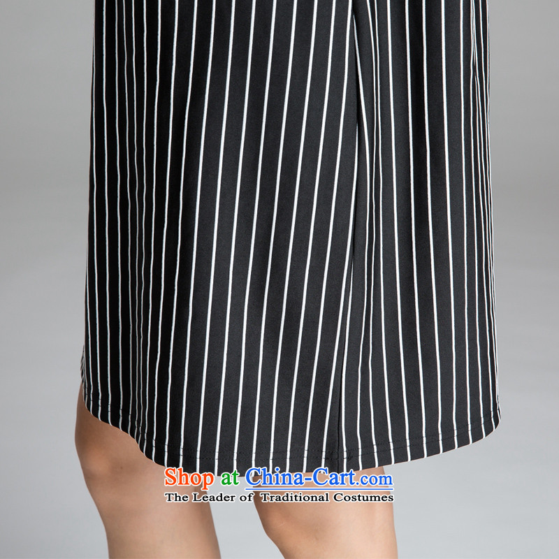The Eternal Soo increase women's dresses autumn 2015 new product expertise with mm thick people to sister loose video thin stylish black-and-white streaks in temperament suits black and white color streaks 2XL, skirt the eternal Soo , , , shopping on the