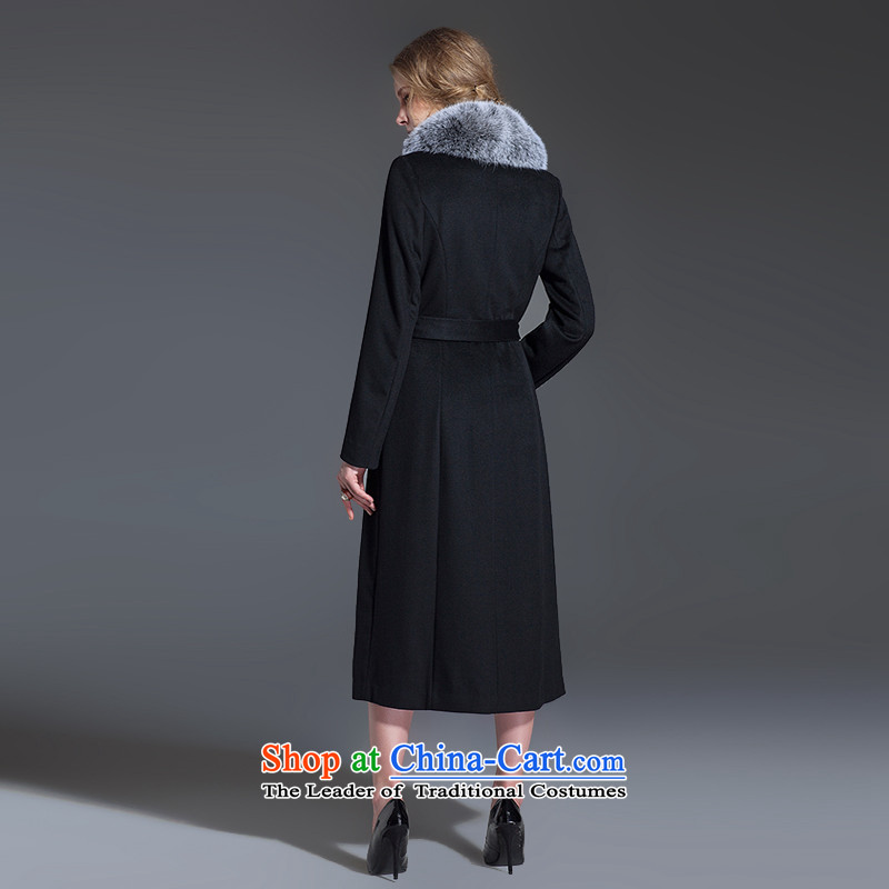 Headquarters or custom cashmere overcoat girls Chu 2015 autumn and winter new really gross for long coats fox gross? Jacket coat Western Wind black , L, or LUN (yfl headquarters) , , , shopping on the Internet