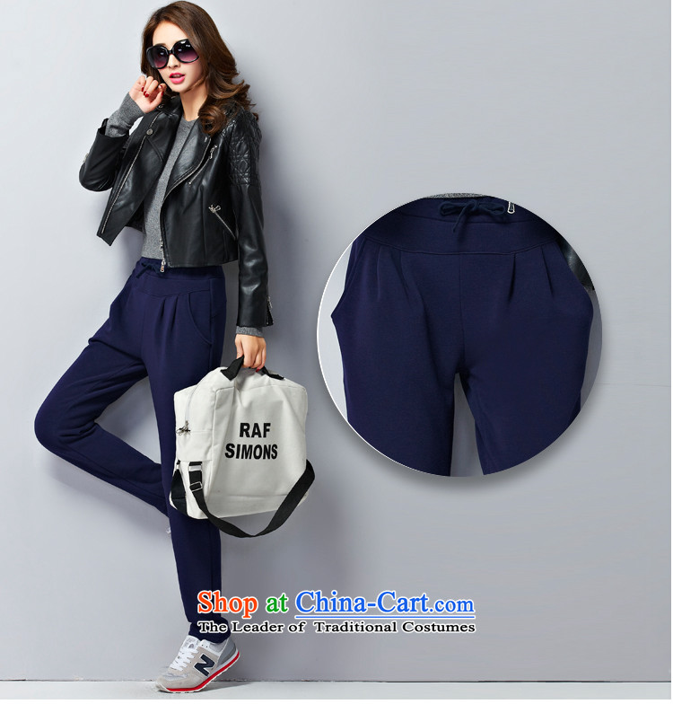 Cross-cd Ka 2015 new products of autumn and winter female 200 catties to xl casual pants female Liberal Movement Harun trousers Castor Sau San video thin black XL Photo, prices, brand platters! The elections are supplied in the national character of distribution, so action, buy now enjoy more preferential! As soon as possible.