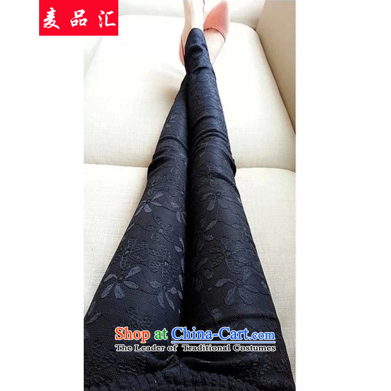 Mr products were women's centers by the autumn and winter, forming the basis of the video thin lace elastic 9 trousers shorts Top Loin of Sau San Fat MM to increase women's trousers, pants?2103?Black?3XL castor recommendations 160-190 catty