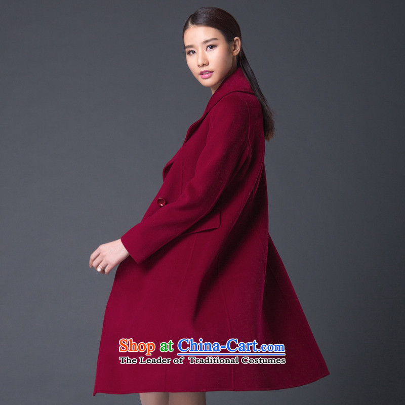 Ms. Patricia Bush Western style graphics thin hair?   double-sided cashmere overcoat YZL1522 coats, wine red S kpa (kingpashm) , , , shopping on the Internet