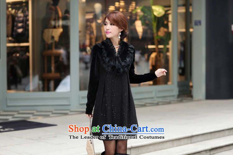 2015 Autumn to HIV-load new larger female rabbit hair shiny cards for long-sleeved video thin dresses 1800 Black XXXL picture, prices, brand platters! The elections are supplied in the national character of distribution, so action, buy now enjoy more preferential! As soon as possible.