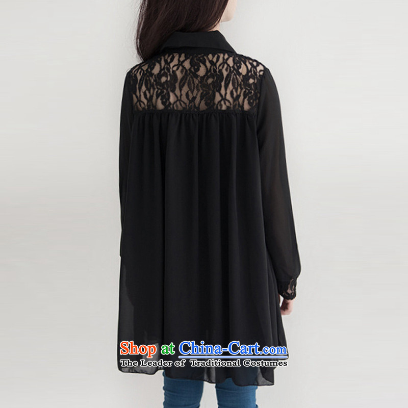 To increase the number missdonut women with new expertise autumn sister 200 catties shirt Korean thick, Hin thin large shirts, women's long-sleeved thin black large XXL recommendations 160-180 catty ,missdonut,,, shopping on the Internet