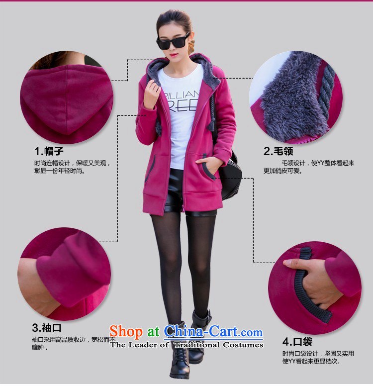 In winter qixi, the larger the girl jacket thick sister thick, Hin thin to intensify extra large 3X4X jacket plus lint-free sweater relaxd cardigan sweater girl jacket girl deep purple XXL  suitable for 158 - 170 catties catty pictures, prices, brand platters! The elections are supplied in the national character of distribution, so action, buy now enjoy more preferential! As soon as possible.