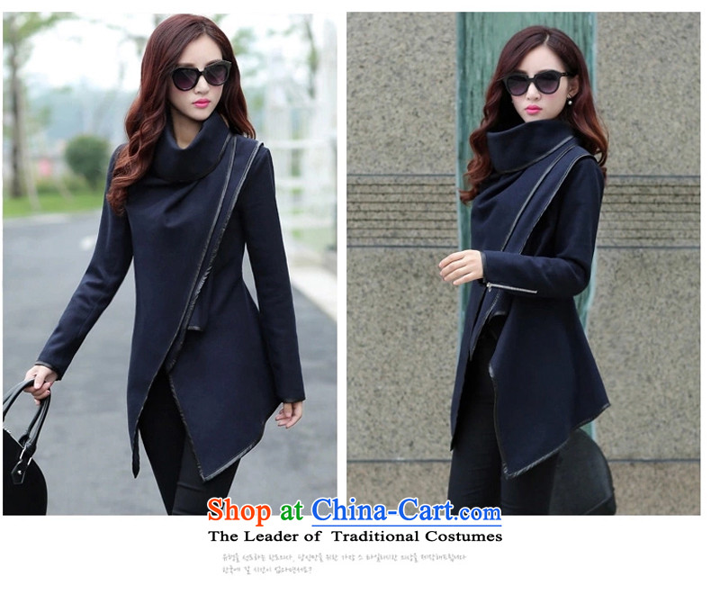 Lostmojo 2015 autumn and winter for women Foutune of gross Connie Sau San Mao cloak over the medium to longer term?) Women's blouses coats 8601 Navy M picture, prices, brand platters! The elections are supplied in the national character of distribution, so action, buy now enjoy more preferential! As soon as possible.