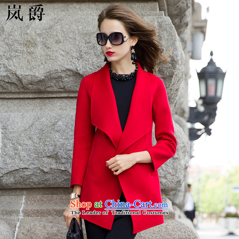 Lord of the sponsors the?new Fall 2015 Women's double-sided flannel jacket wool coat LY5115? The Red?S