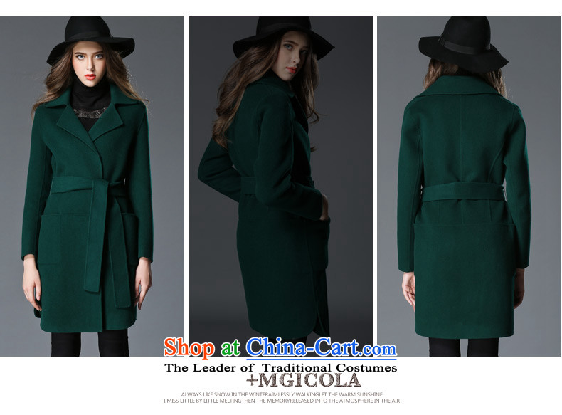 Mok card fall New England style reminiscent of the single row in the Sau San long-sided flannel coats wool coat dark green M picture, prices, brand platters! The elections are supplied in the national character of distribution, so action, buy now enjoy more preferential! As soon as possible.