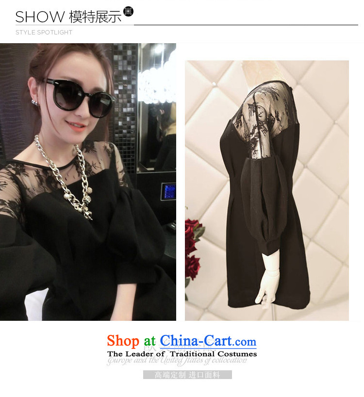Is large 2015 Women's summer to intensify the kit fat mm video thin autumn chiffon lace shirt, long skirt B0712A 4XL( recommendations 165-185 black dress) pictures, coal prices, brand platters! The elections are supplied in the national character of distribution, so action, buy now enjoy more preferential! As soon as possible.