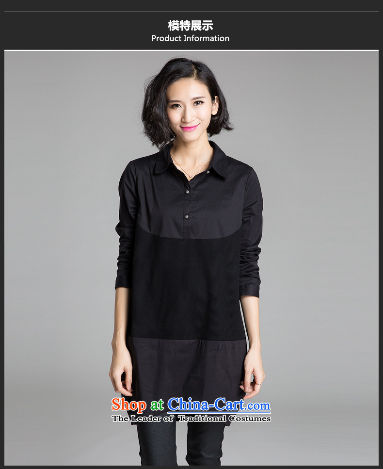 The Eternal-soo to xl women's dresses thick sister 2015 Autumn replacing new products, Hin thin, thick Korean loose black long shirt for poverty long-sleeved shirts BOURDEAUX 3XL picture, prices, brand platters! The elections are supplied in the national character of distribution, so action, buy now enjoy more preferential! As soon as possible.