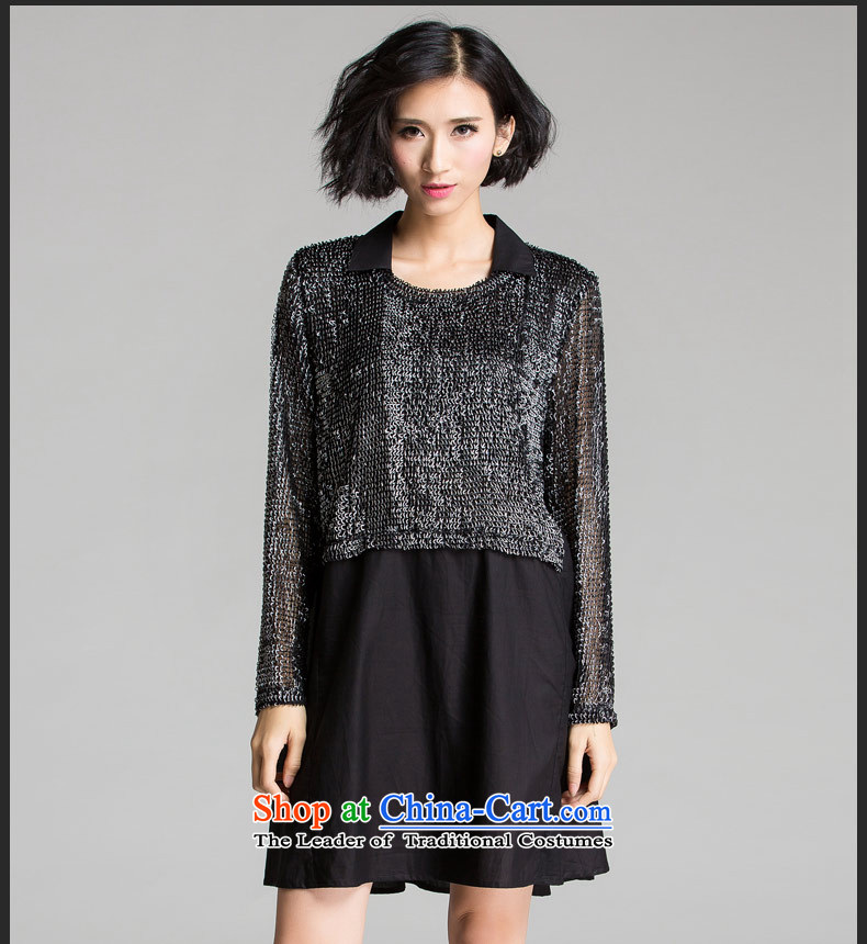 The Eternal-soo to xl women's dresses thick sister 2015 Autumn replacing new products, Hin fat mm thick thin, ultra stylish shirt collar long-sleeved black skirt 3XL picture, prices, brand platters! The elections are supplied in the national character of distribution, so action, buy now enjoy more preferential! As soon as possible.