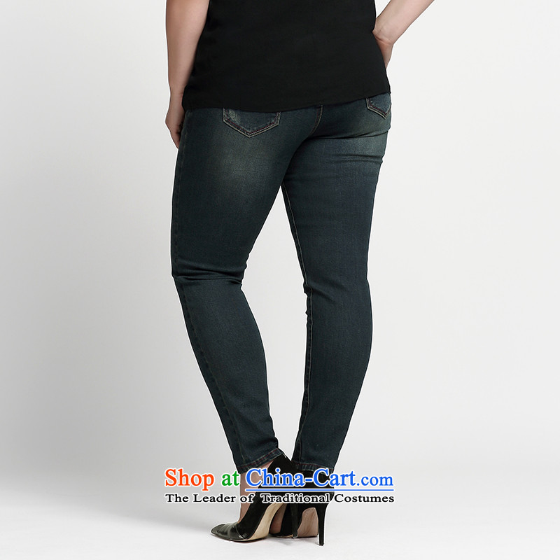 The former Yugoslavia Migdal Code women 2015 Autumn replacing the new fat mm Sleek and versatile jeans 953321850 Sau San dark blue 4XL, Yugoslavia Mak , , , shopping on the Internet