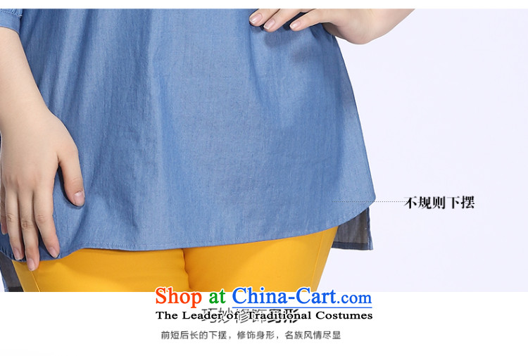 The former Yugoslavia Li Sau 2015 autumn large new mount female LACE EMBROIDERY V-Neck patterns thick MM video slender 0118 Blue 3XL shirt picture, prices, brand platters! The elections are supplied in the national character of distribution, so action, buy now enjoy more preferential! As soon as possible.